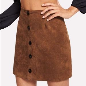 Suede skirt